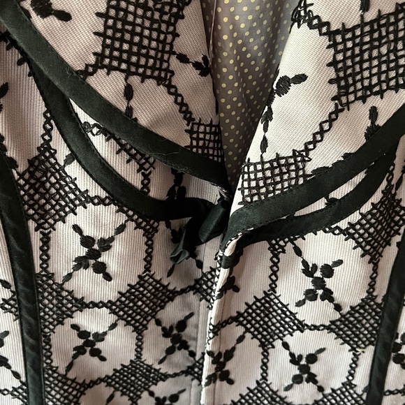 Nanette Lepore Boutique Black and Purple embroidered long jacket - Picture 7 of 7